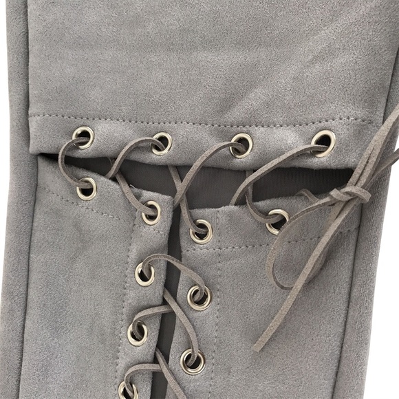 NEW! Suede Lace-up Pants - Picture 4 of 6
